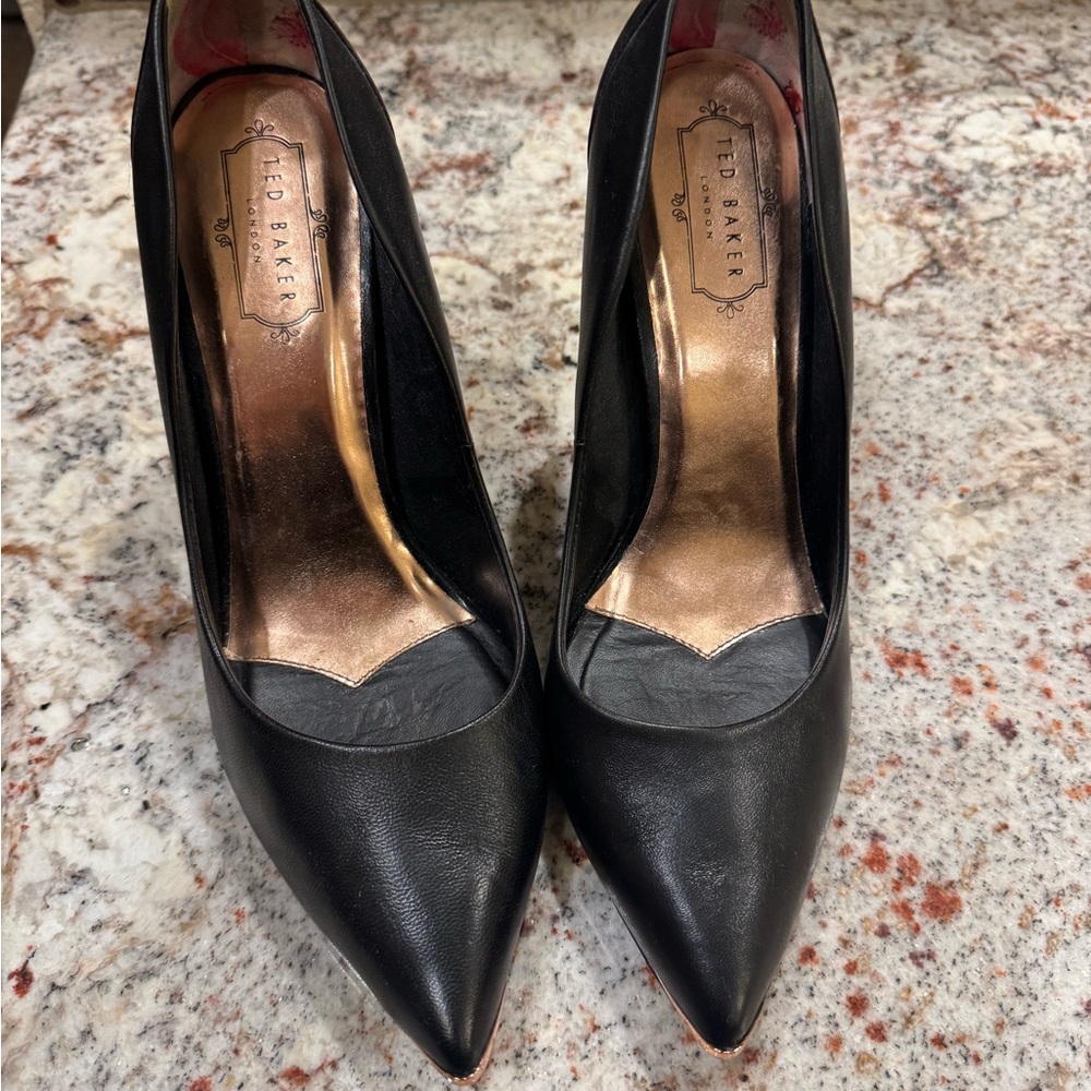 Ted Baker Black Leather Heels